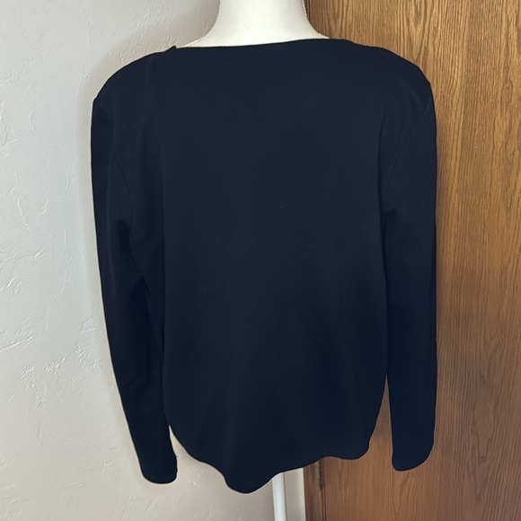 Soft Works black faux leather waterfall front jacket 10 - Picture 6 of 13